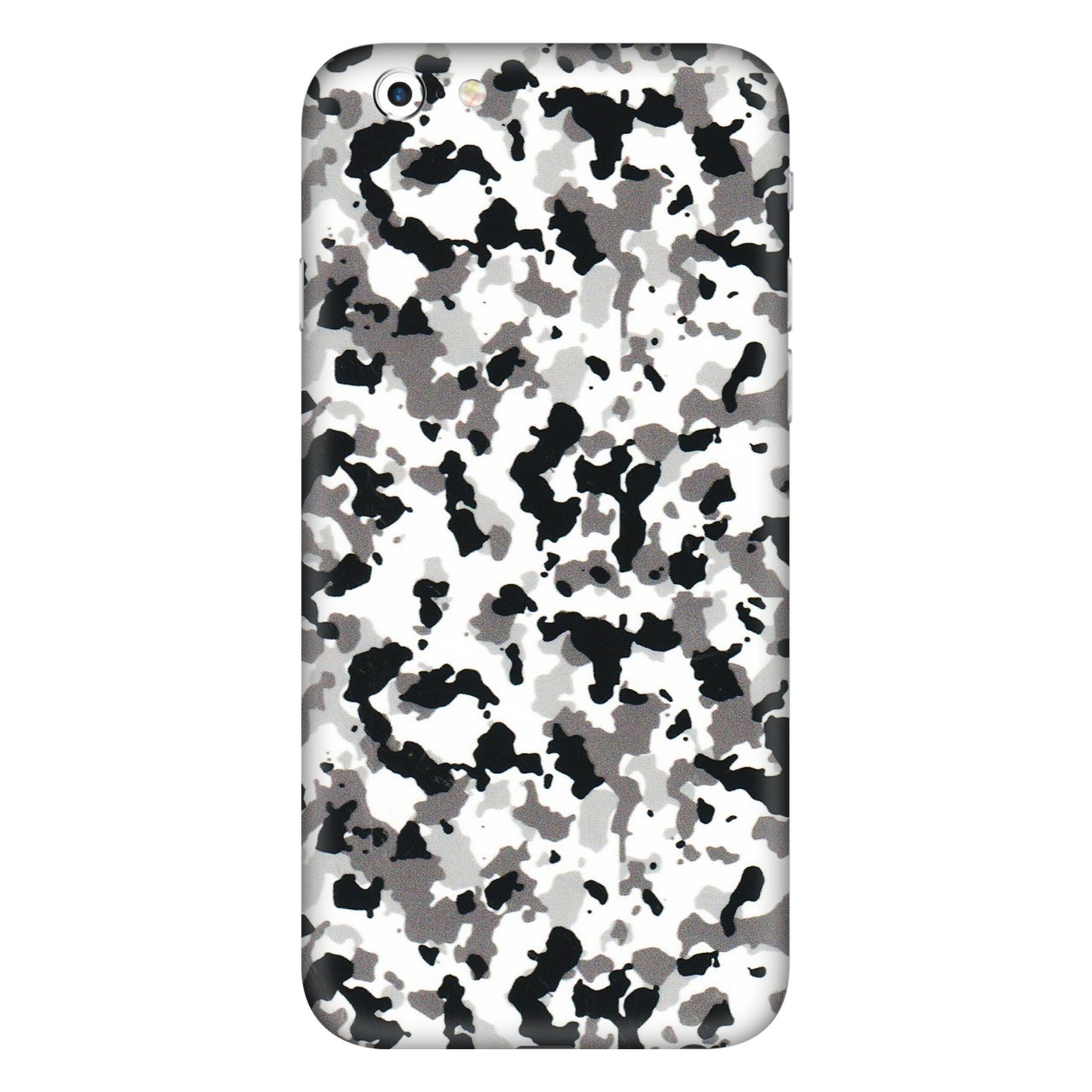 Apple iPhone Skins (All Models) - White Black Camouflage - 3D Embossed Finish (L-18) iPhone 6 Plus