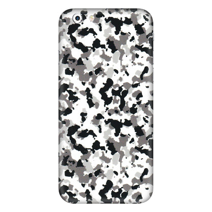Apple iPhone Skins (All Models) - White Black Camouflage - 3D Embossed Finish (L-18) iPhone 6 Plus