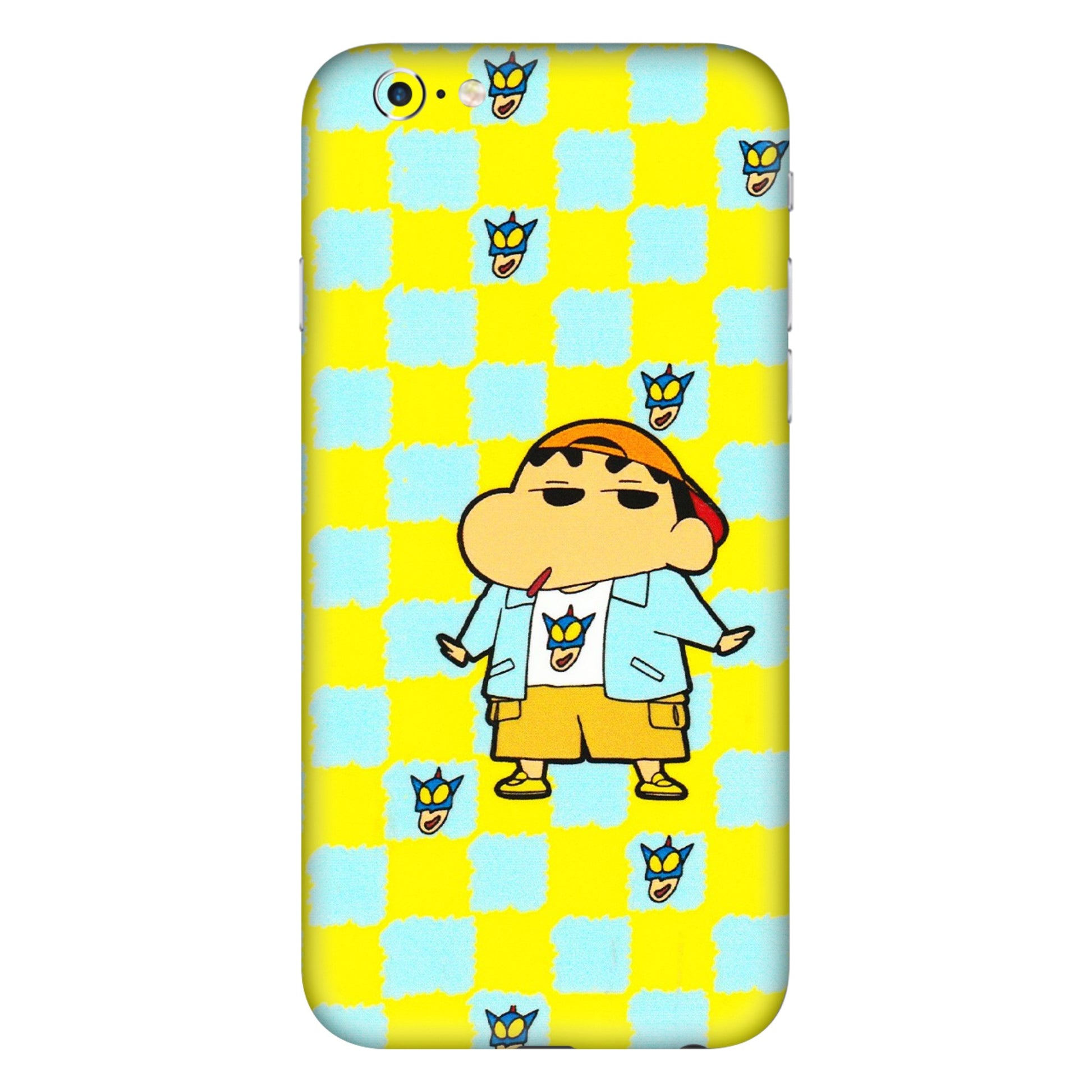 Apple iPhone Skins (All Models) - Yellow Blue Shinchan Cute - 3D Embossed Finish (L-221) iPhone 6 Plus