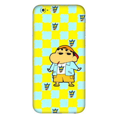 Apple iPhone Skins (All Models) - Yellow Blue Shinchan Cute - 3D Embossed Finish (L-221) iPhone 6 Plus