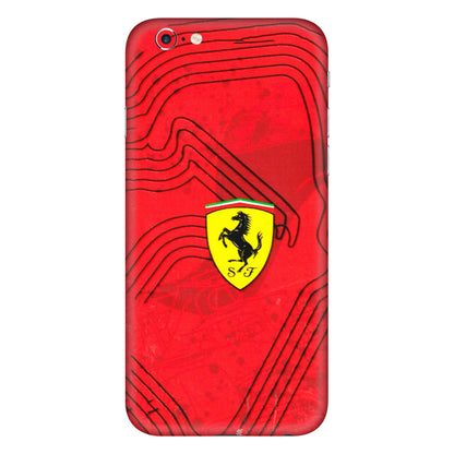 Apple iPhone Skins (All Models) - Red Ferrari Logo Stylish - 3D Embossed Finish (L-238) iPhone 6 Plus