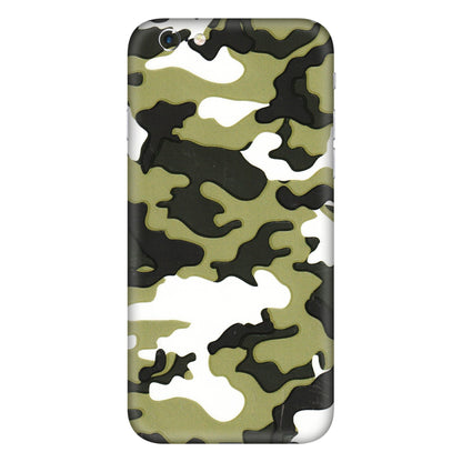 Apple iPhone Skins (All Models) - Camouflages White And Green - 3D Embossed Finish (L-243) iPhone 6 Plus