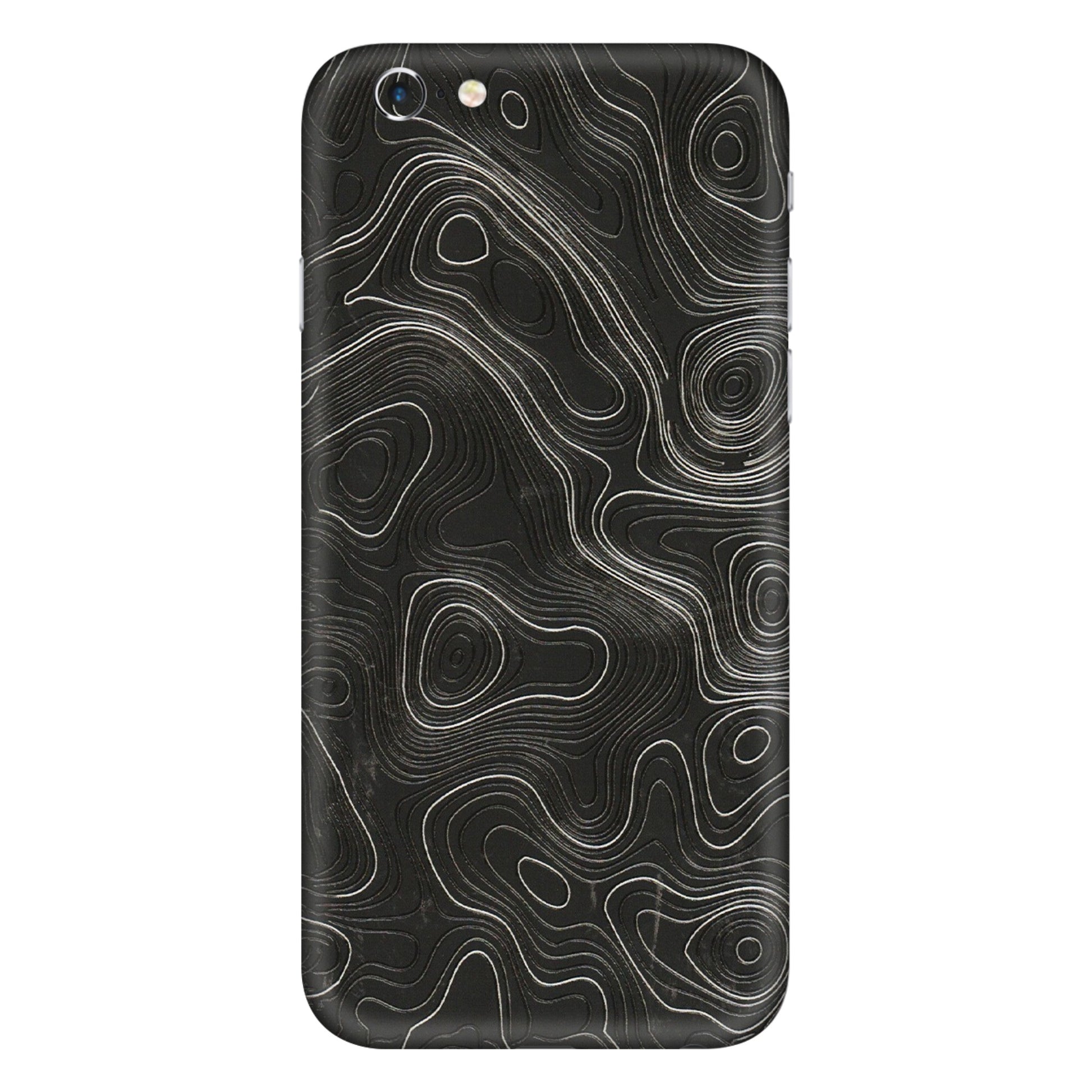 Apple iPhone Skins (All Models) - Abstract White Line Map - 3D Embossed Finish (L-269) iPhone 6 Plus