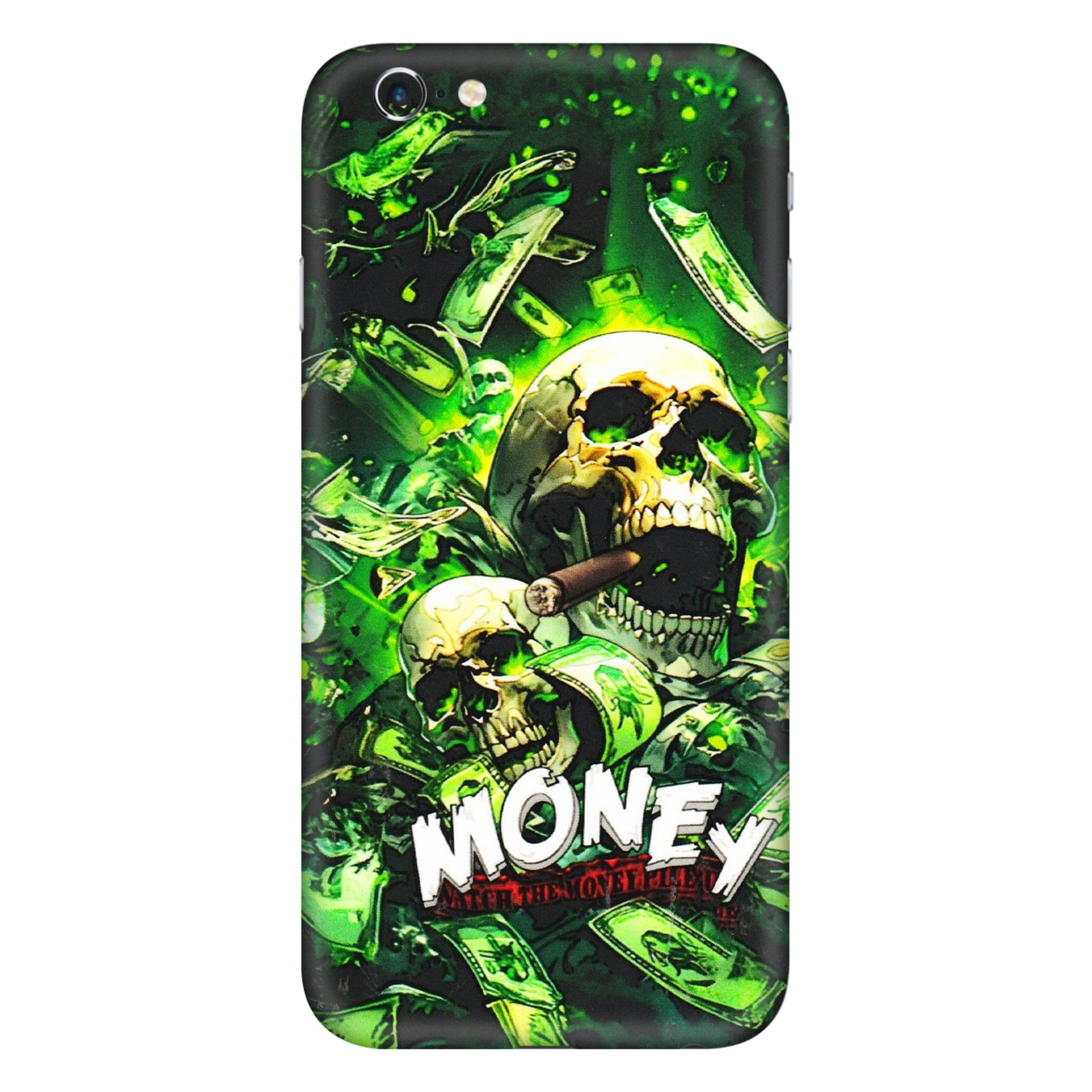 Apple iPhone Skins (All Models) - Skull Money - 3D Embossed Finish (L-303) iPhone 6 Plus