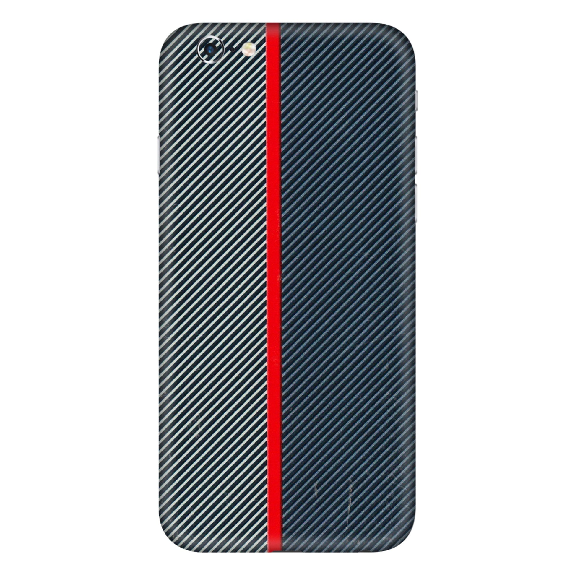 Apple iPhone Skins (All Models) - Blue Sober Lines - 3D Embossed Finish (L-305) iPhone 6 Plus