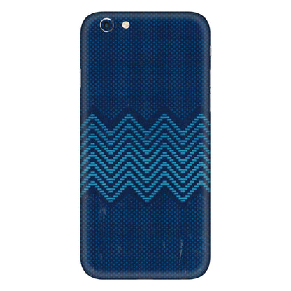 Apple iPhone Skins (All Models) - Blue Sober Waves - 3D Embossed Finish (L-306) iPhone 6 Plus