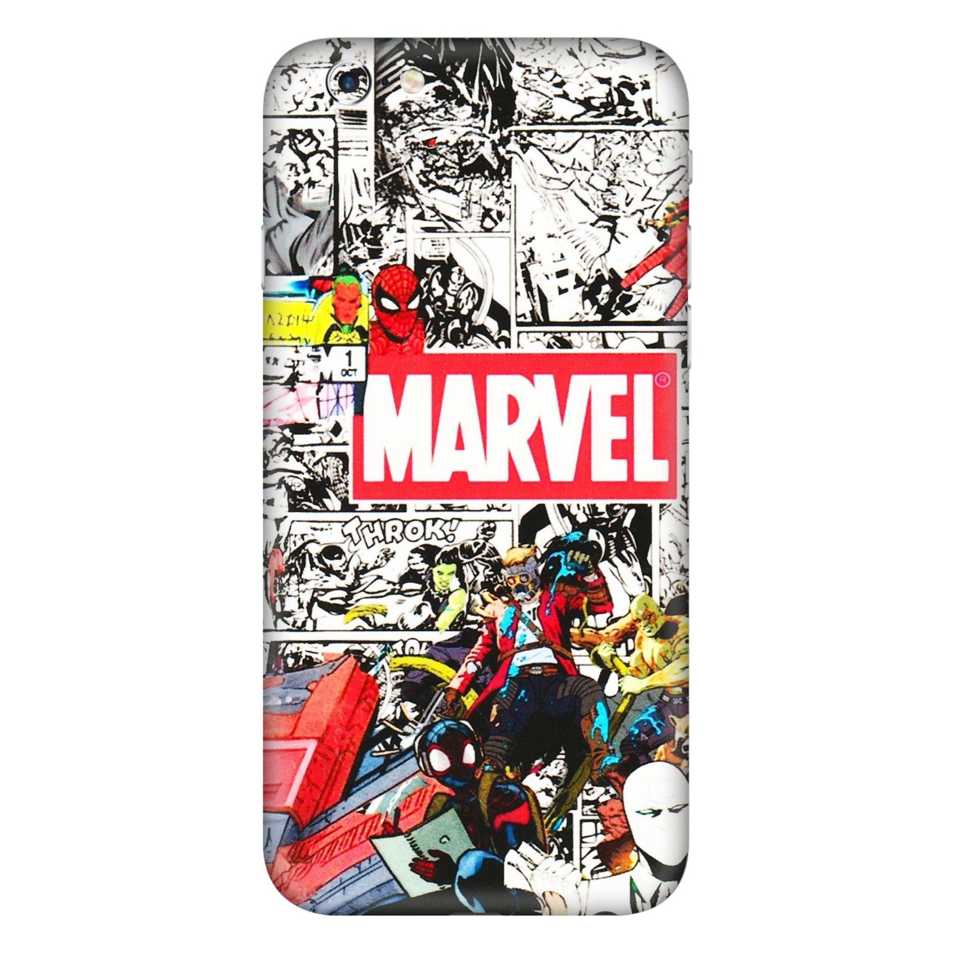 Apple iPhone Skins (All Models) - Marvel Colorful Comic - 3D Embossed Finish (L-64) iPhone 6 Plus