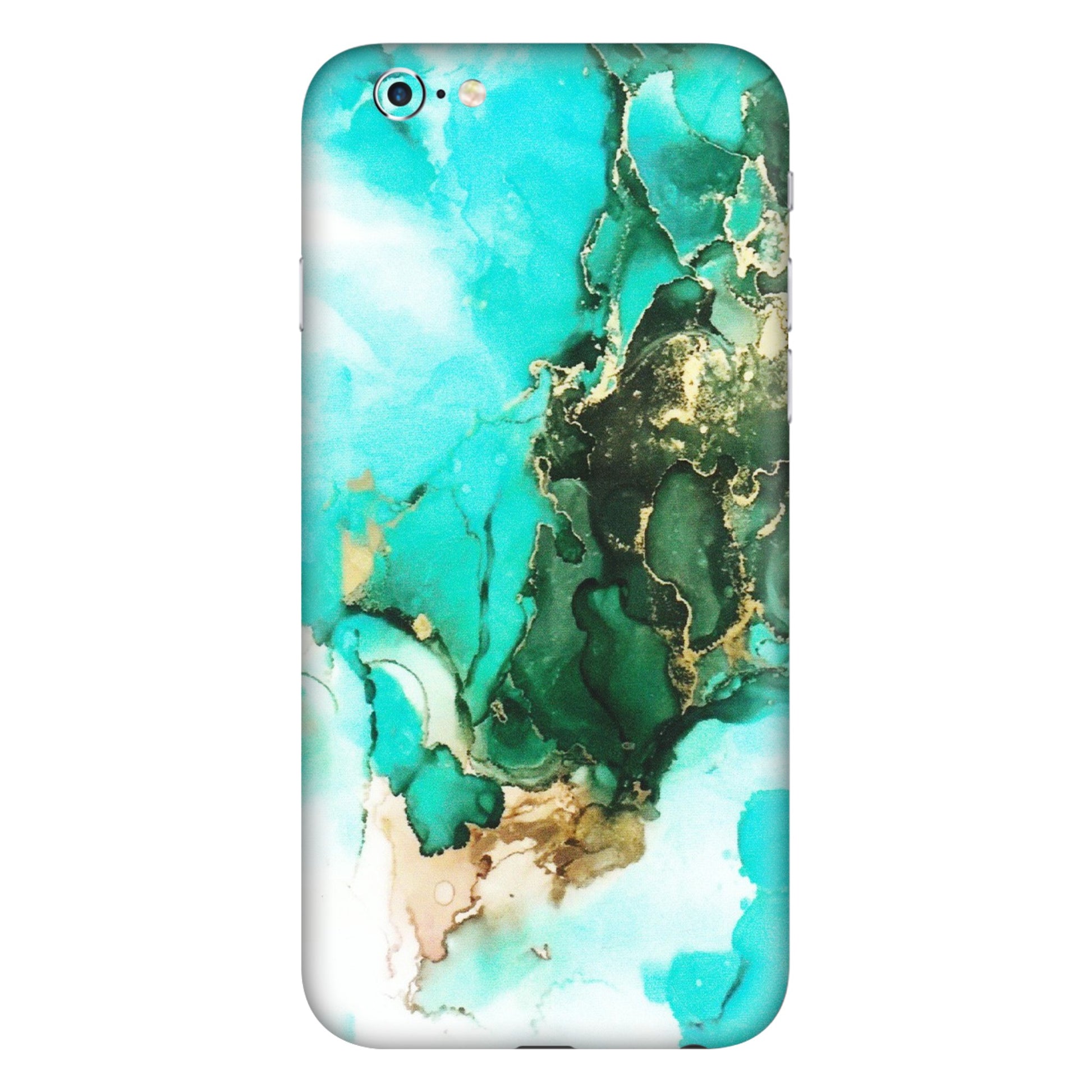 Apple iPhone Skins (All Models) - The Blue Gold Marble - Matte Finish (M-124) iPhone 6 Plus