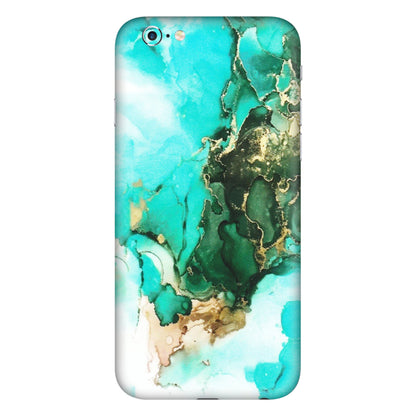 Apple iPhone Skins (All Models) - The Blue Gold Marble - Matte Finish (M-124) iPhone 6 Plus
