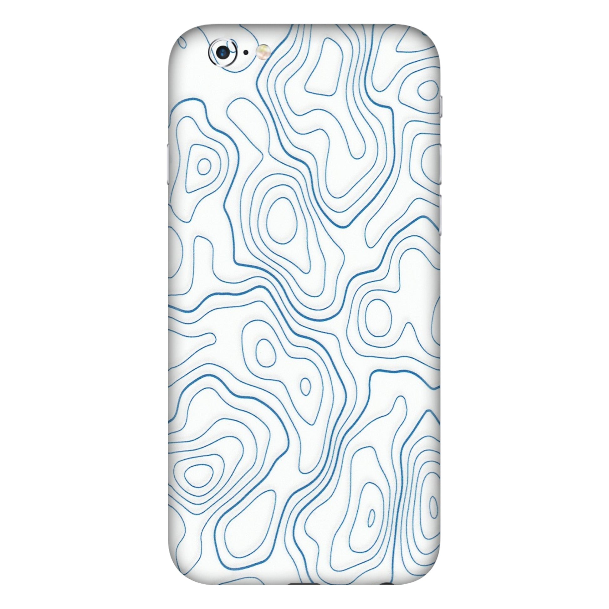 Apple iPhone Skins (All Models) - Blue And White Swirls - Matte Finish (M-139) iPhone 6 Plus