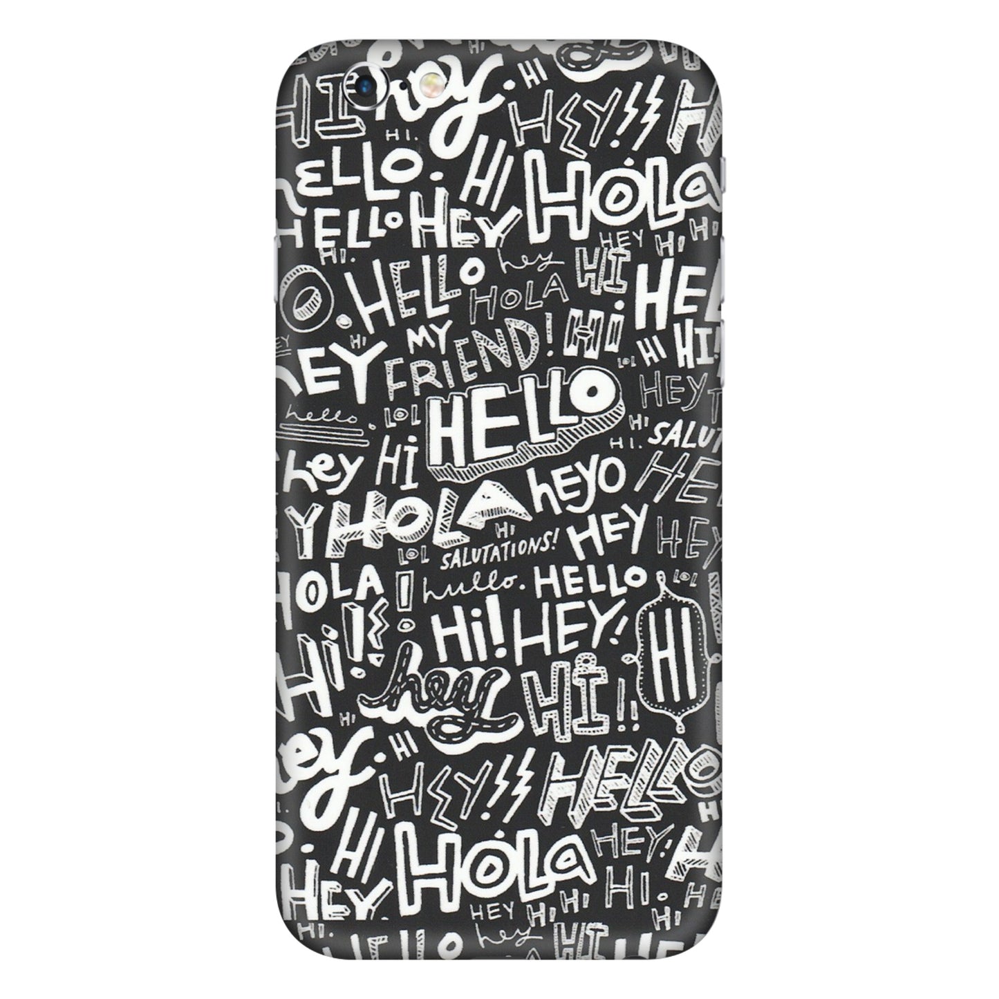 Apple iPhone Skins (All Models) - Hi Hello Doodles - Matte Finish (M-25) iPhone 6 Plus