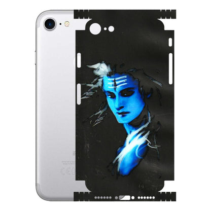 Apple iPhone Skins (All Models) - Har Har Mahadev Blue/Black - 3D Embossed Finish (L-185) iPhone 7