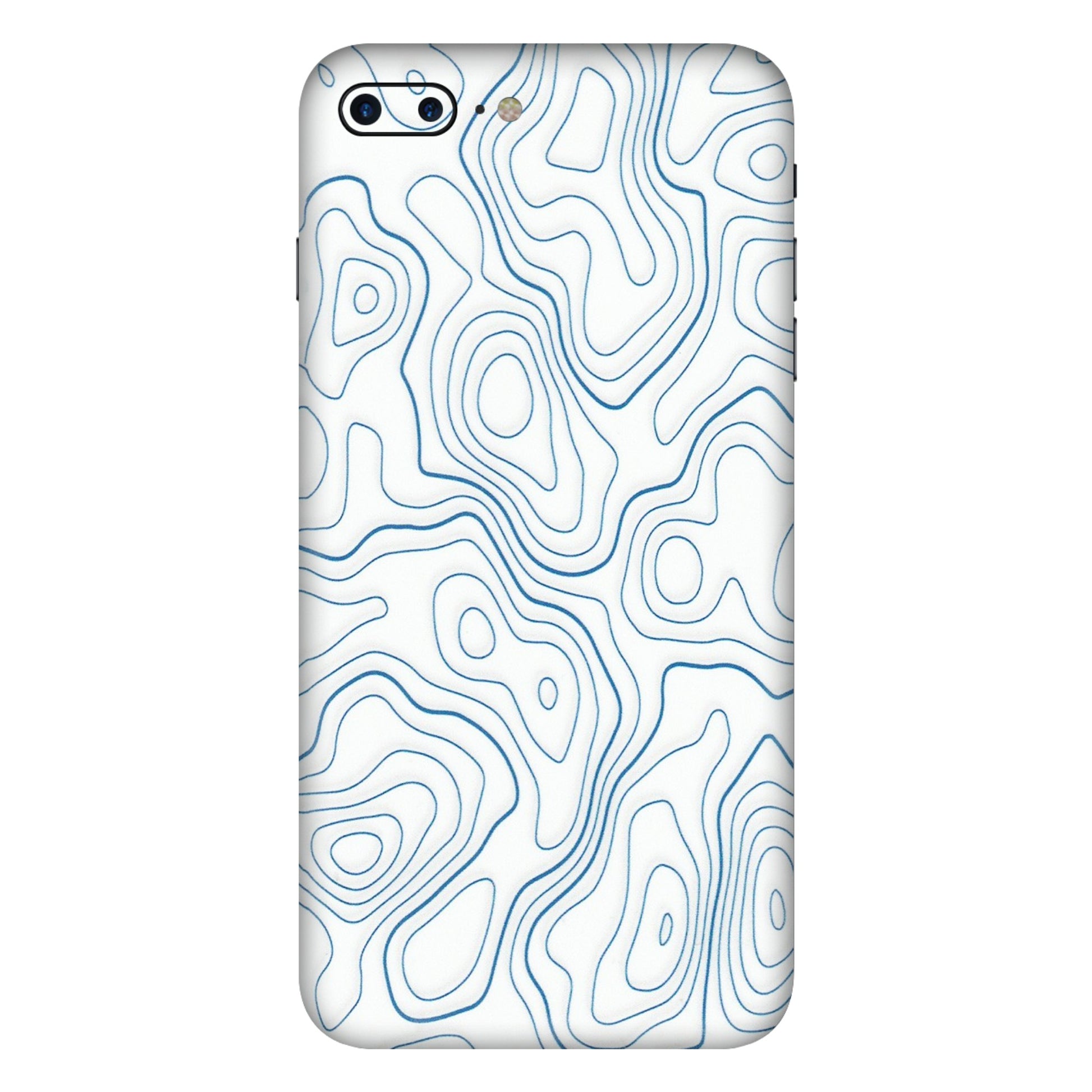 Apple iPhone Skins (All Models) - Blue And White Swirls - Matte Finish (M-139) iPhone 7 Plus