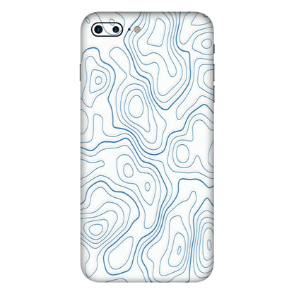 Apple iPhone Skins (All Models) - Blue And White Swirls - Matte Finish (M-139) iPhone 7 Plus