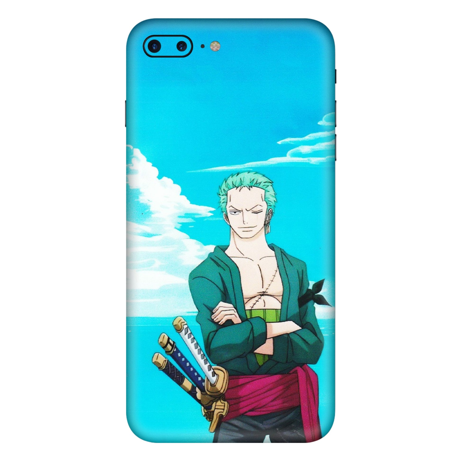 Apple iPhone Skins (All Models) - Cool Swordman Zoro Anime - Matte Finish (M-143) iPhone 7 Plus