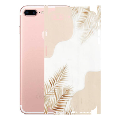 Apple iPhone Skins (All Models) - Gold Petals Abstract - Transparent Finish (T-08) iPhone 7 Plus