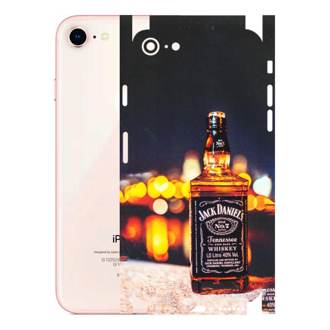 Apple iPhone Skins (All Models) - JD Whiskey Bottle - 3D Embossed Finish (L-20) iPhone 8