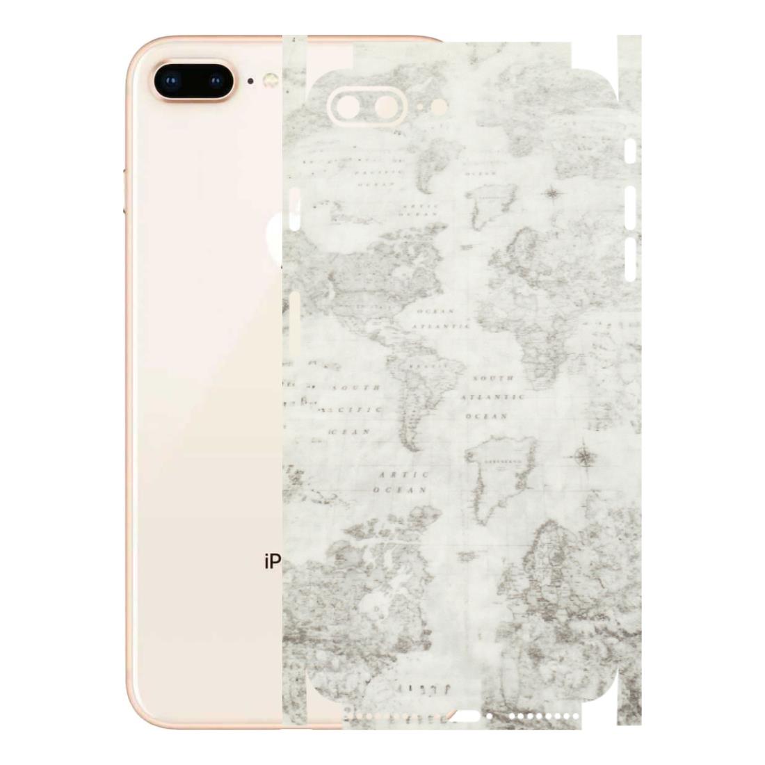 Apple iPhone Skins (All Models) - World Travel Map - Transparent Finish (T-04) iPhone 8 Plus