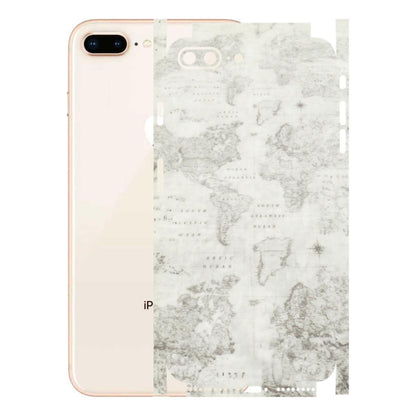 Apple iPhone Skins (All Models) - World Travel Map - Transparent Finish (T-04) iPhone 8 Plus
