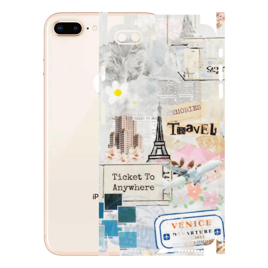 Apple iPhone Skins (All Models) - Travel Memories - Transparent Finish (T-09) iPhone 8 Plus