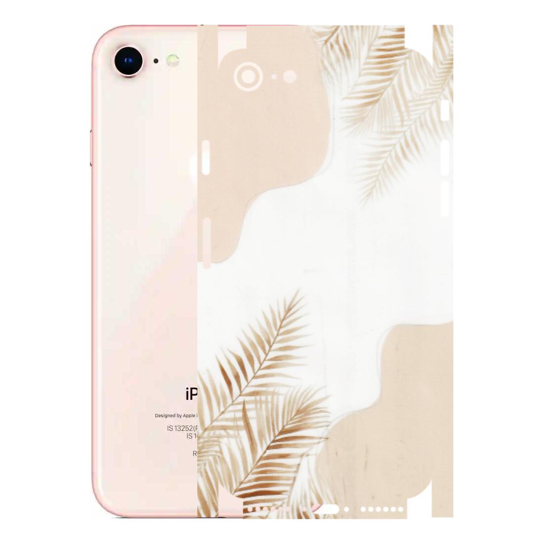 Apple iPhone Skins (All Models) - Gold Petals Abstract - Transparent Finish (T-08) iPhone 8