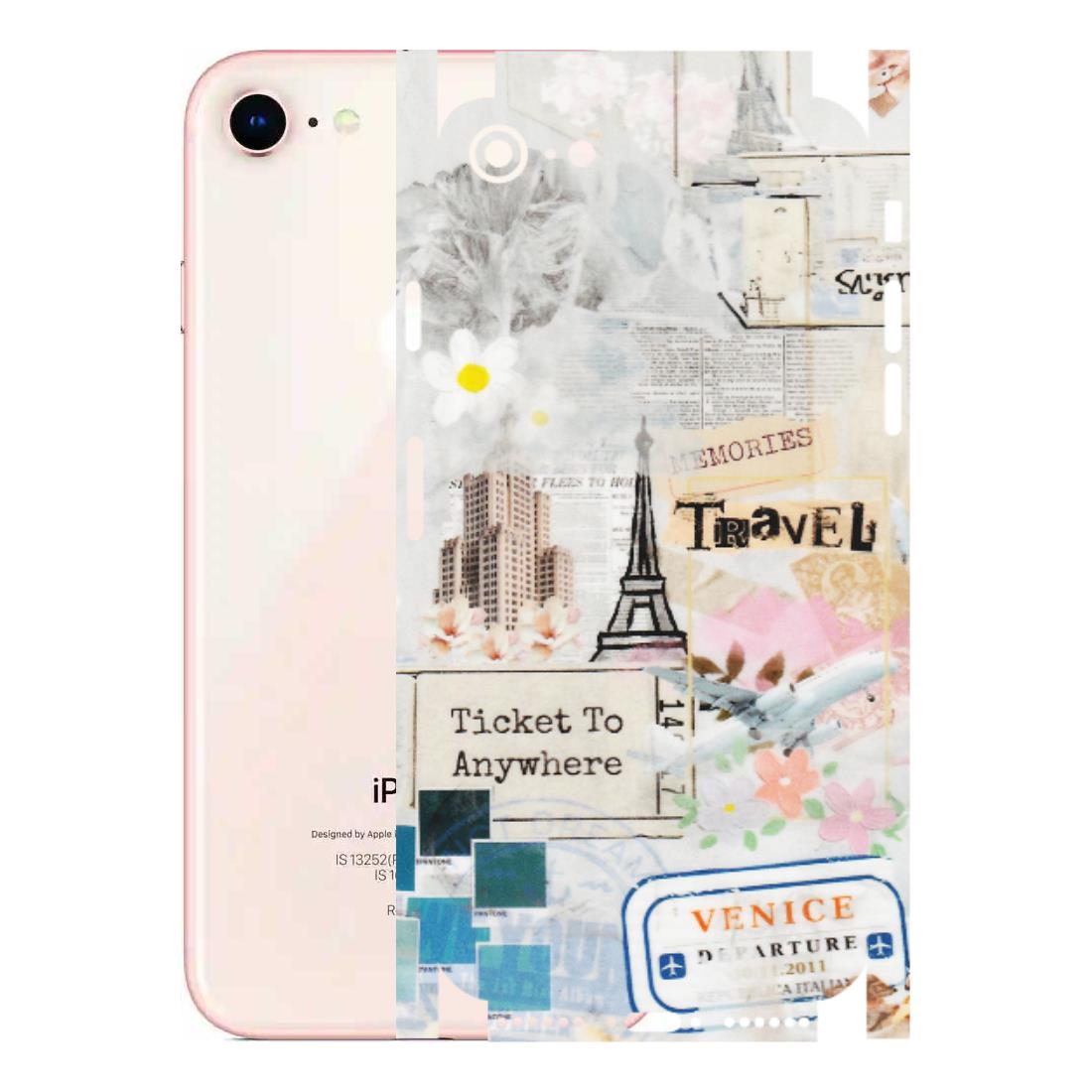 Apple iPhone Skins (All Models) - Travel Memories - Transparent Finish (T-09) iPhone 8