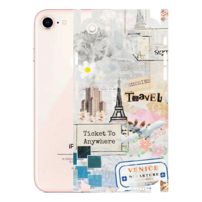 Apple iPhone Skins (All Models) - Travel Memories - Transparent Finish (T-09) iPhone 8