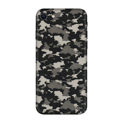 Apple iPhone Skins (All Models) - Black/Grey Camoflaunge - 3D Embossed Finish (L-142) iPhone SE