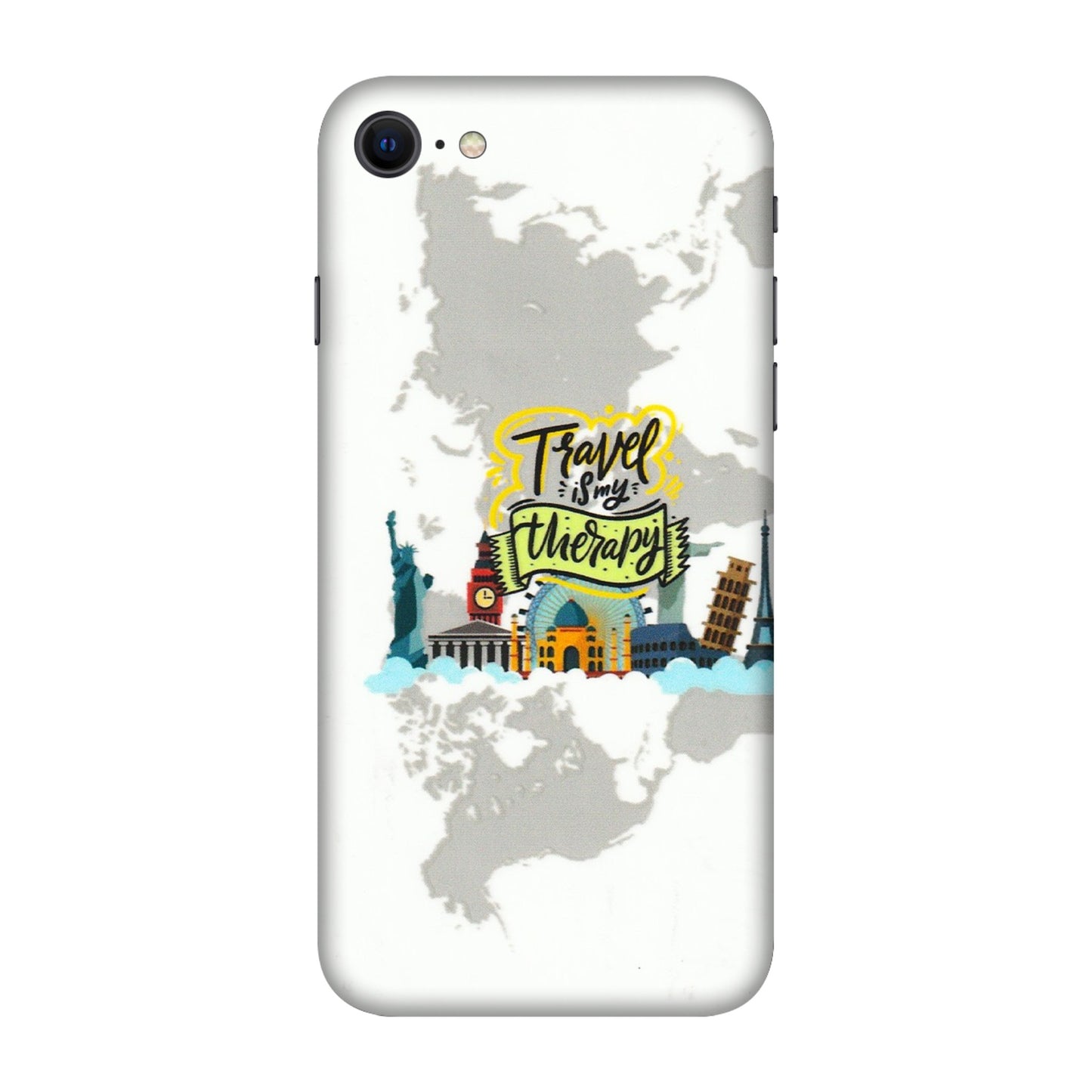 Apple iPhone Skins (All Models) - Travel Therapy - 3D Embossed Finish (L-199) iPhone SE