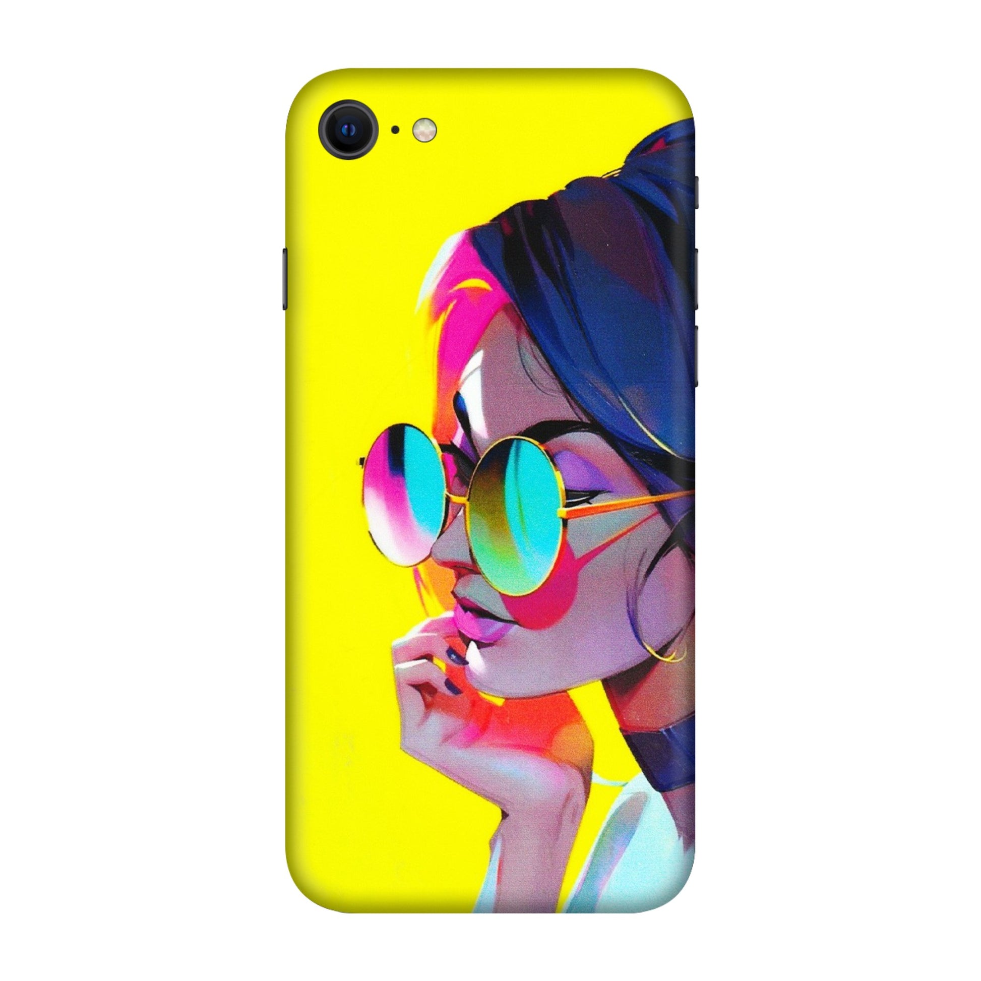 Apple iPhone Skins (All Models) - Bold Stylish Girl - 3D Embossed Finish (L-222) iPhone SE