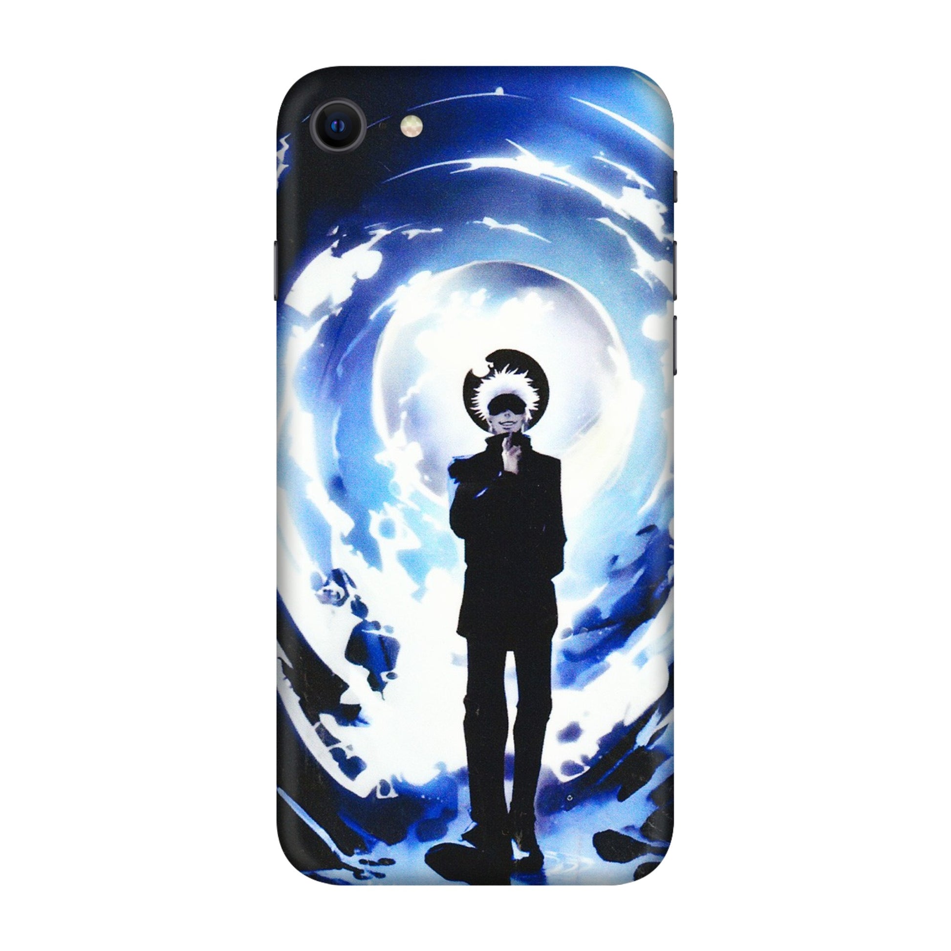 Apple iPhone Skins (All Models) - Satoru Gojo Dark Blue - 3D Embossed Finish (L-235) iPhone SE