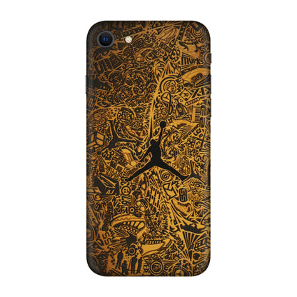 Apple iPhone Skins (All Models) - Premium Gold Basketball Player - 3D Embossed Finish (L-236) iPhone SE