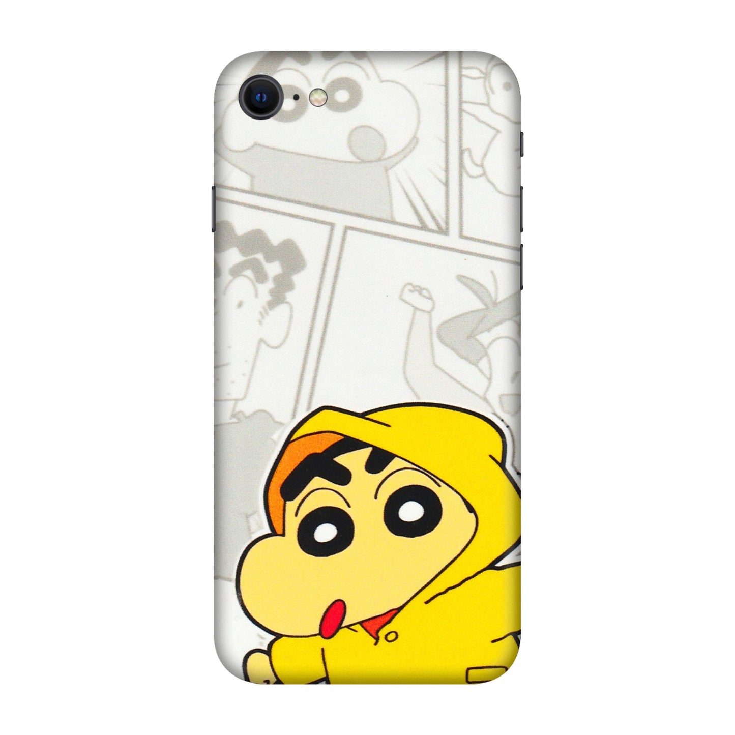 Apple iPhone Skins (All Models) - Yellow Shinchan Comic - 3D Embossed Finish (L-246) iPhone SE