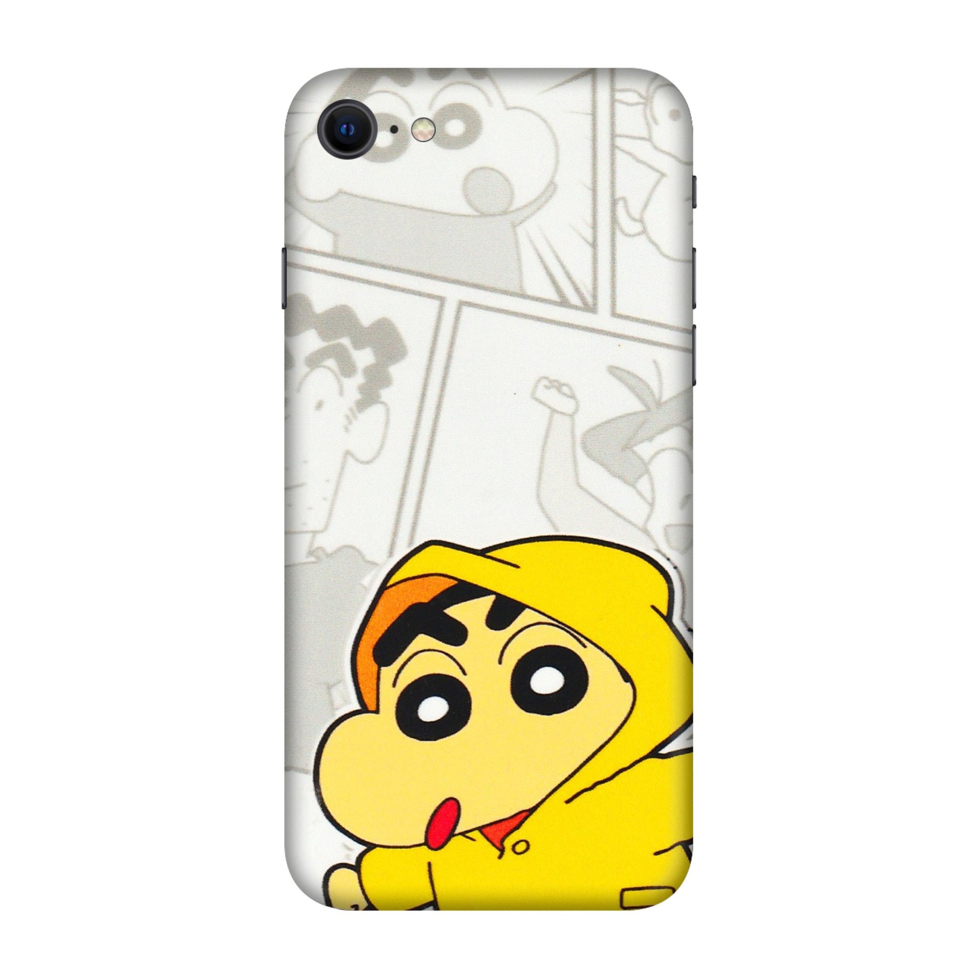 Apple iPhone Skins (All Models) - Yellow Shinchan Comic - 3D Embossed Finish (L-246) iPhone SE