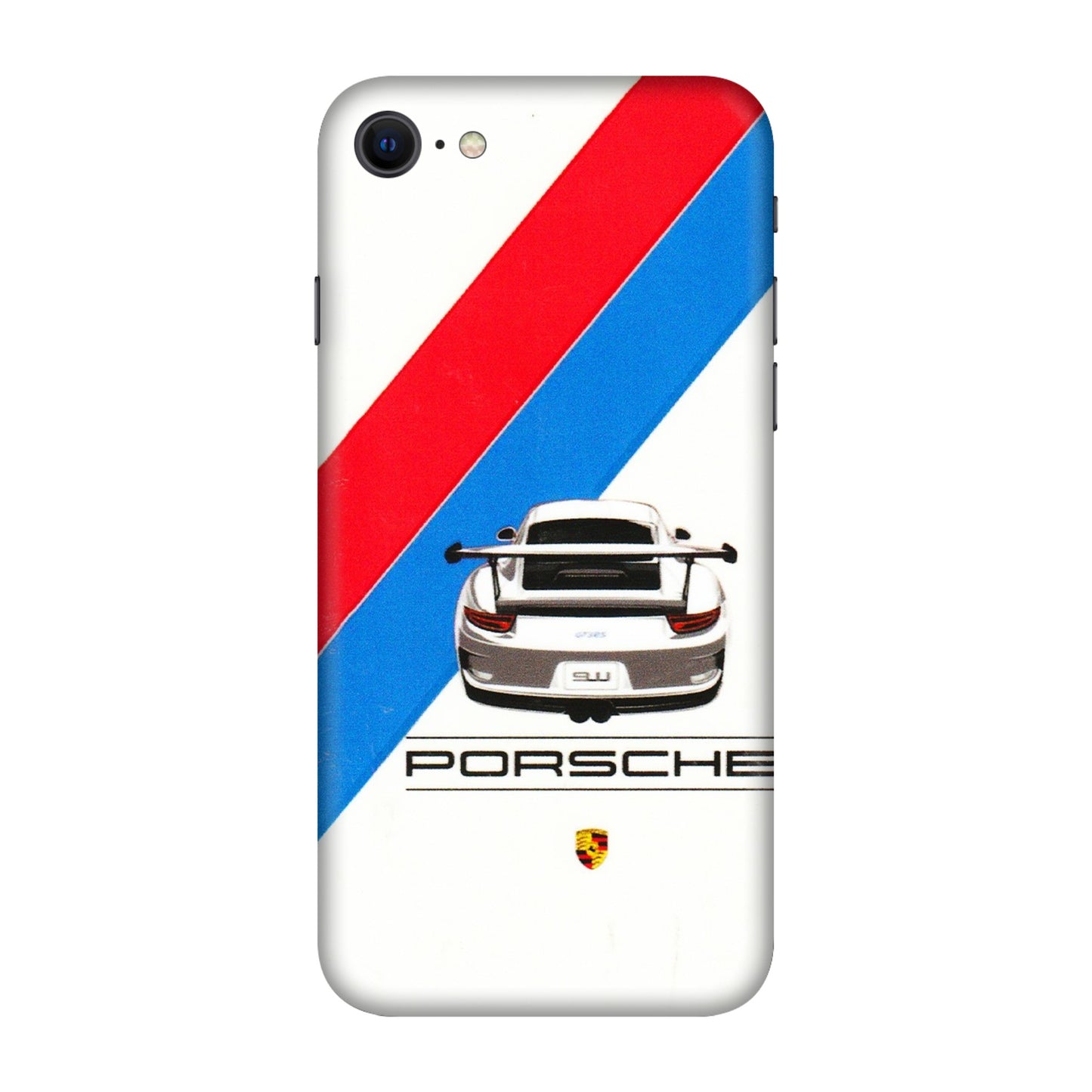 Apple iPhone Skins (All Models) - Porche Car Sober Logo - 3D Embossed Finish (L-248) iPhone SE