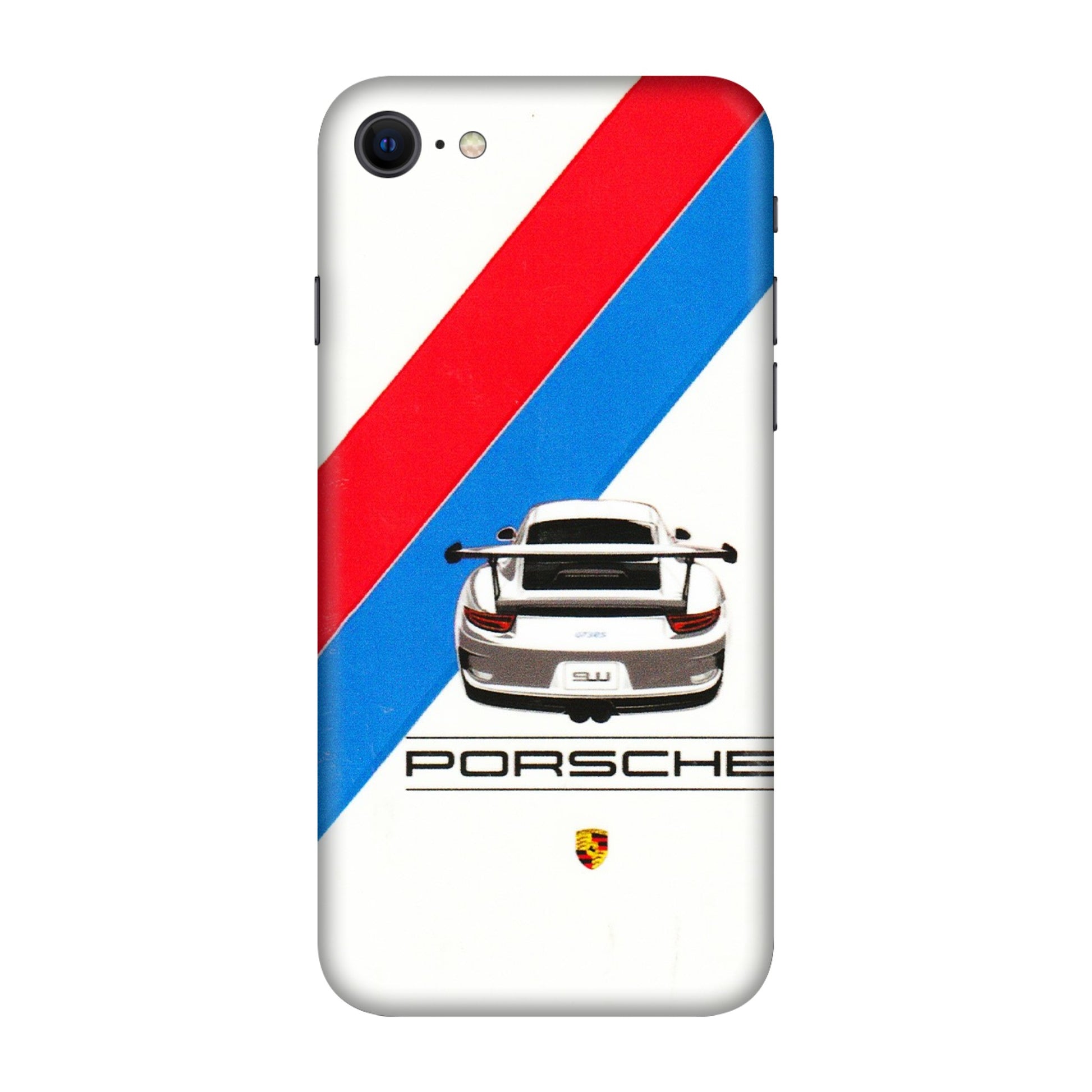 Apple iPhone Skins (All Models) - Porche Car Sober Logo - 3D Embossed Finish (L-248) iPhone SE