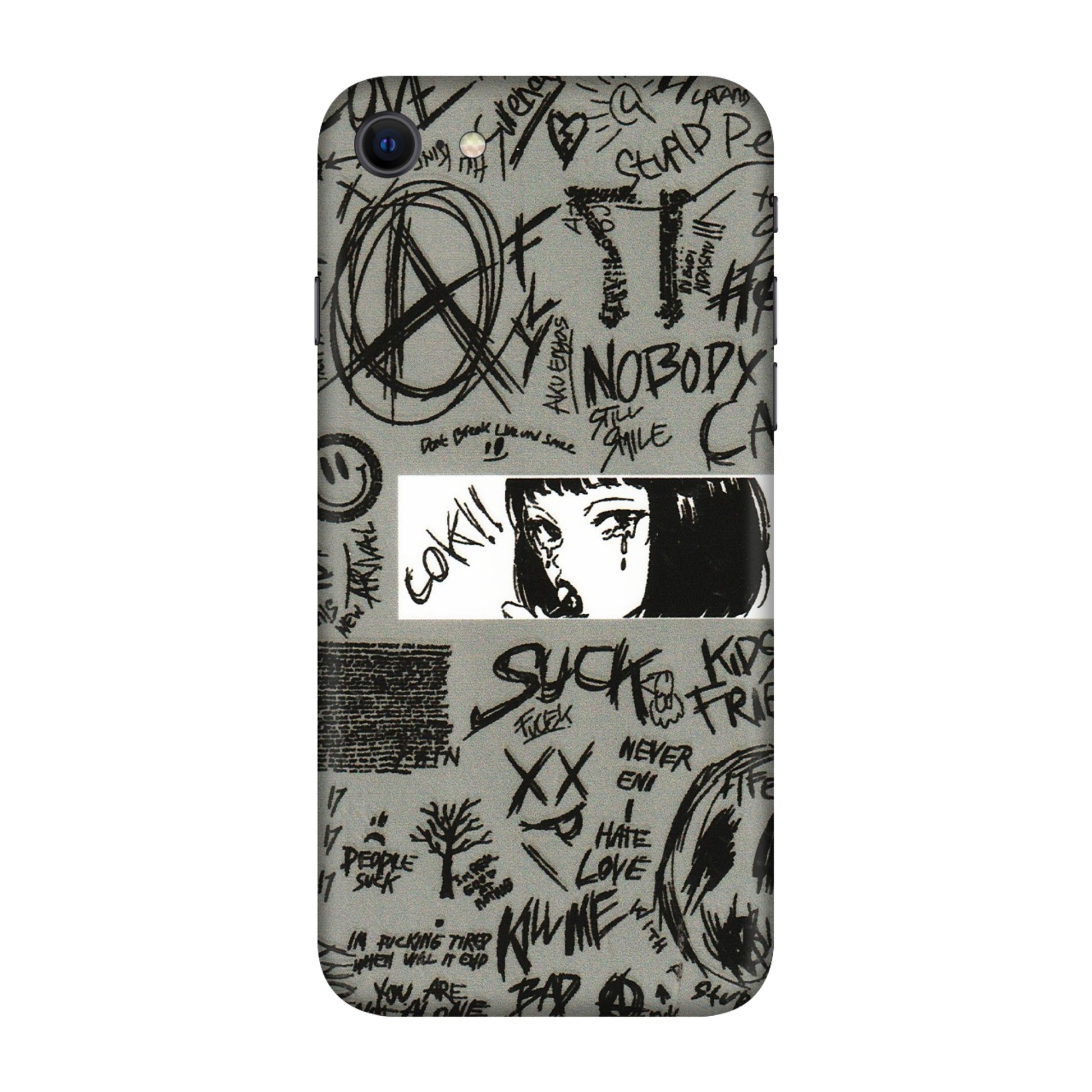 Apple iPhone Skins (All Models) - Never Have Love Anime - 3D Embossed Finish (L-260) iPhone SE