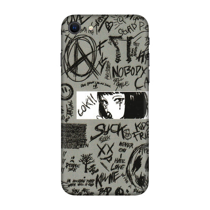Apple iPhone Skins (All Models) - Never Have Love Anime - 3D Embossed Finish (L-260) iPhone SE