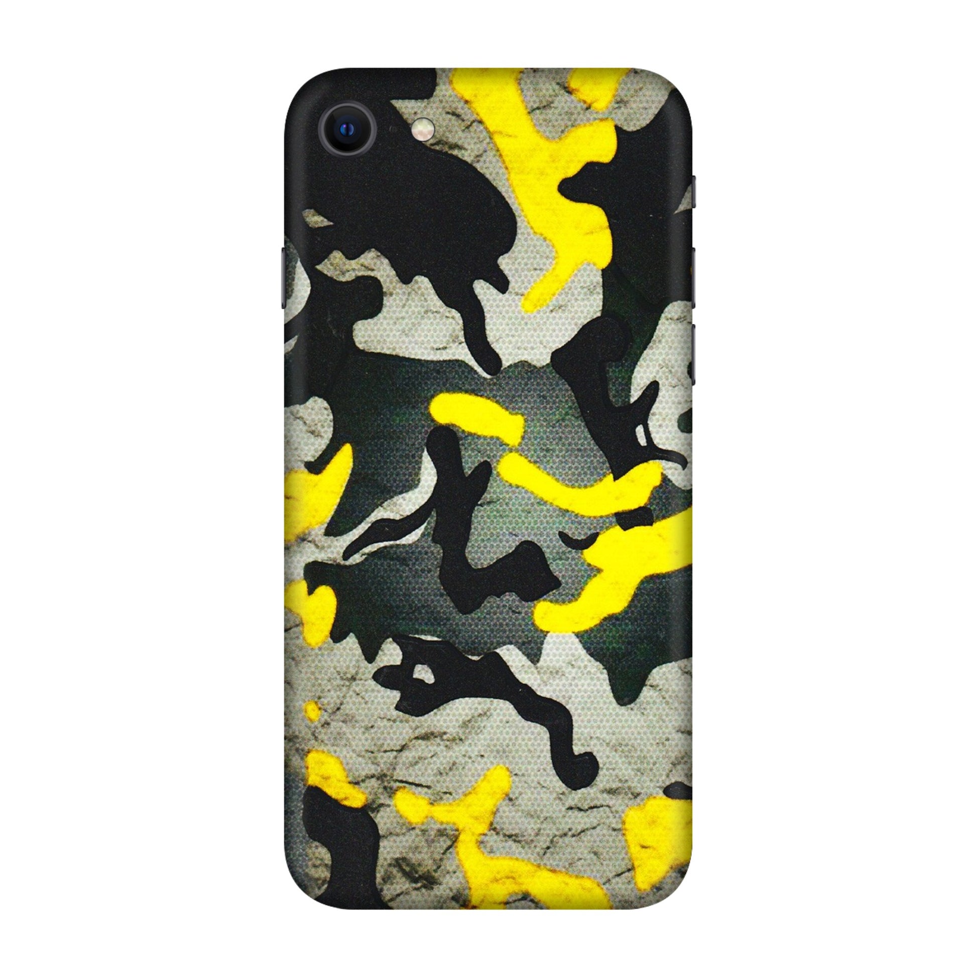 Apple iPhone Skins (All Models) - Yellow Camouflage - 3D Embossed Finish (L-61) iPhone SE