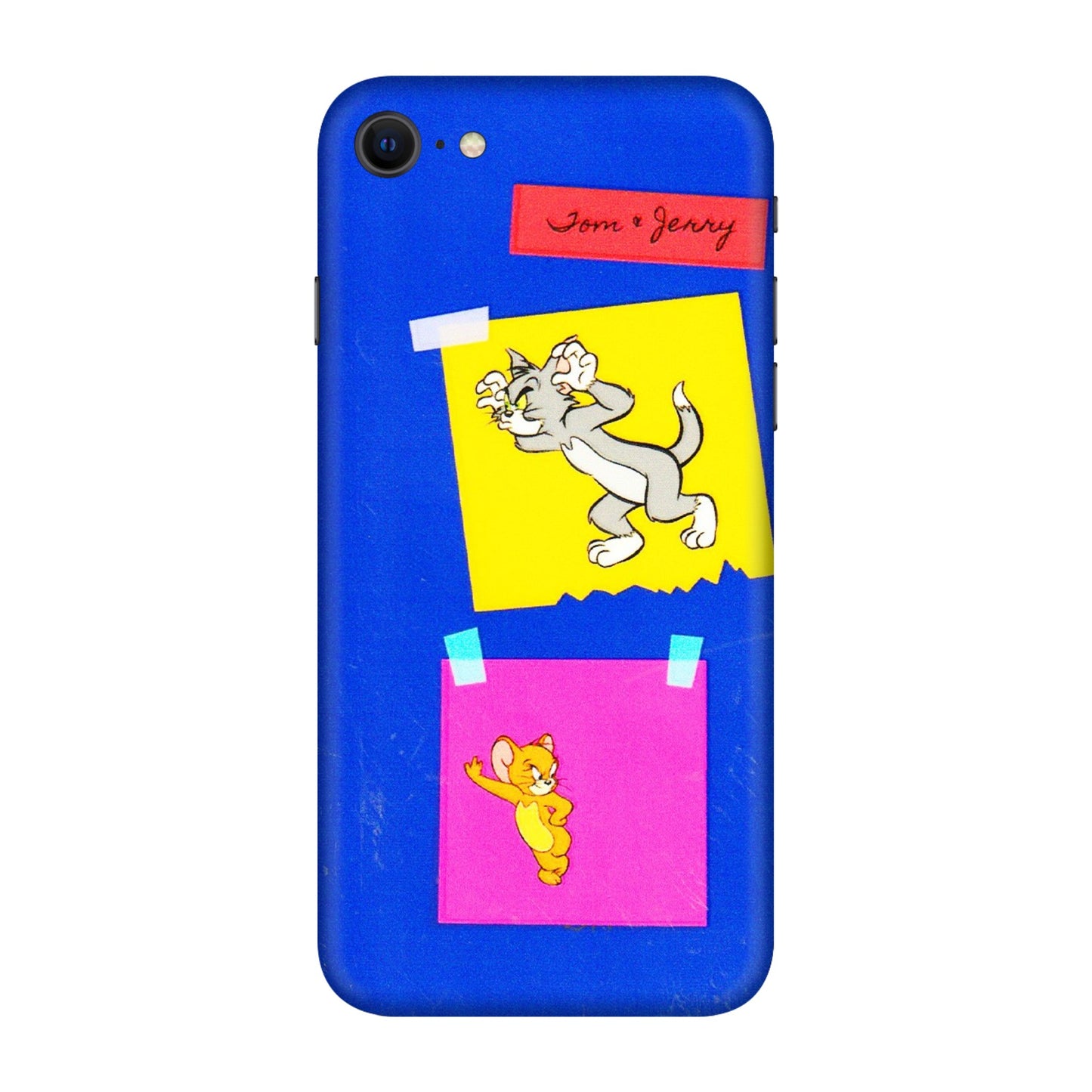 Apple iPhone Skins (All Models) - Tom N Jerry Sticky Notes - 3D Embossed Finish (L-88) iPhone SE