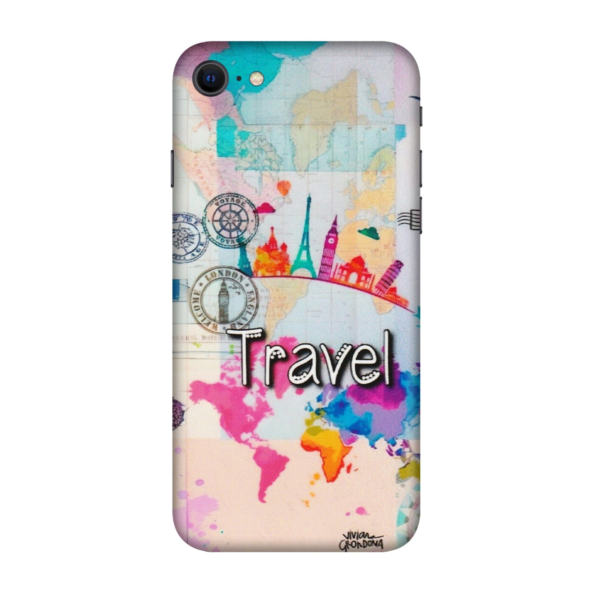 Apple iPhone Skins (All Models) - Travel The Wonders - Matte Finish (M-108) iPhone SE