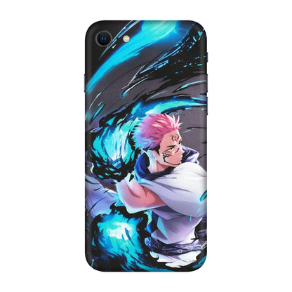 Apple iPhone Skins (All Models) - New Jujutsu Kaisen Grey Blue Anime - Matte Finish (M-127) iPhone SE