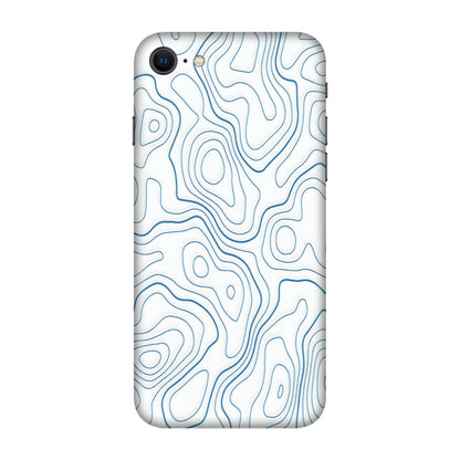 Apple iPhone Skins (All Models) - Blue And White Swirls - Matte Finish (M-139) iPhone SE