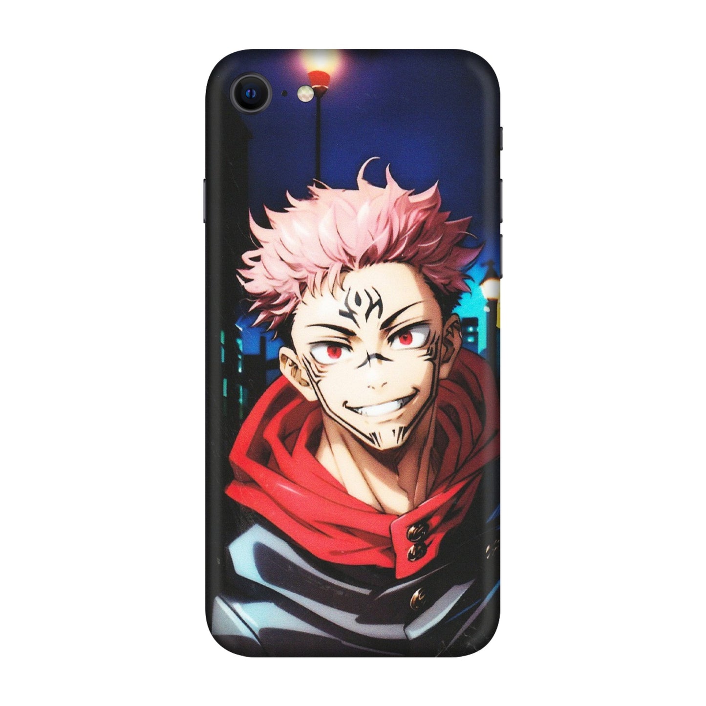 Apple iPhone Skins (All Models) - Yuji Itadori Funny Face Anime - Matte Finish (M-152) iPhone SE