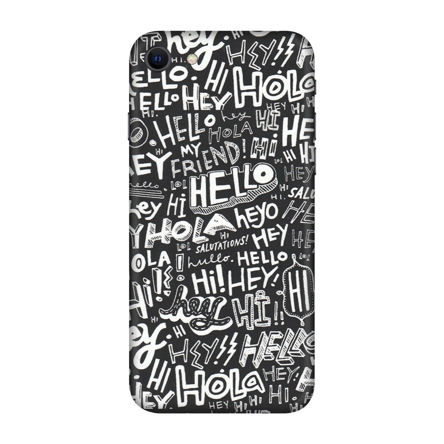 Apple iPhone Skins (All Models) - Hi Hello Doodles - Matte Finish (M-25) iPhone SE