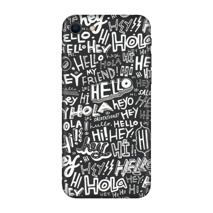 Apple iPhone Skins (All Models) - Hi Hello Doodles - Matte Finish (M-25) iPhone SE