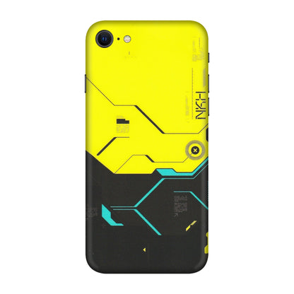 Apple iPhone Skins (All Models) - Black Yellow Technica - Matte Finish (M-53) iPhone SE