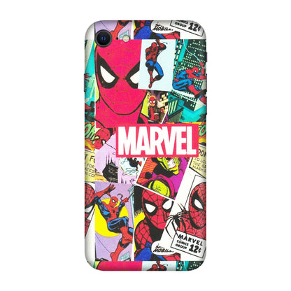 Apple iPhone Skins (All Models) - Marvel Comic Spiderman Grafitti - Matte Finish (M-72) iPhone SE