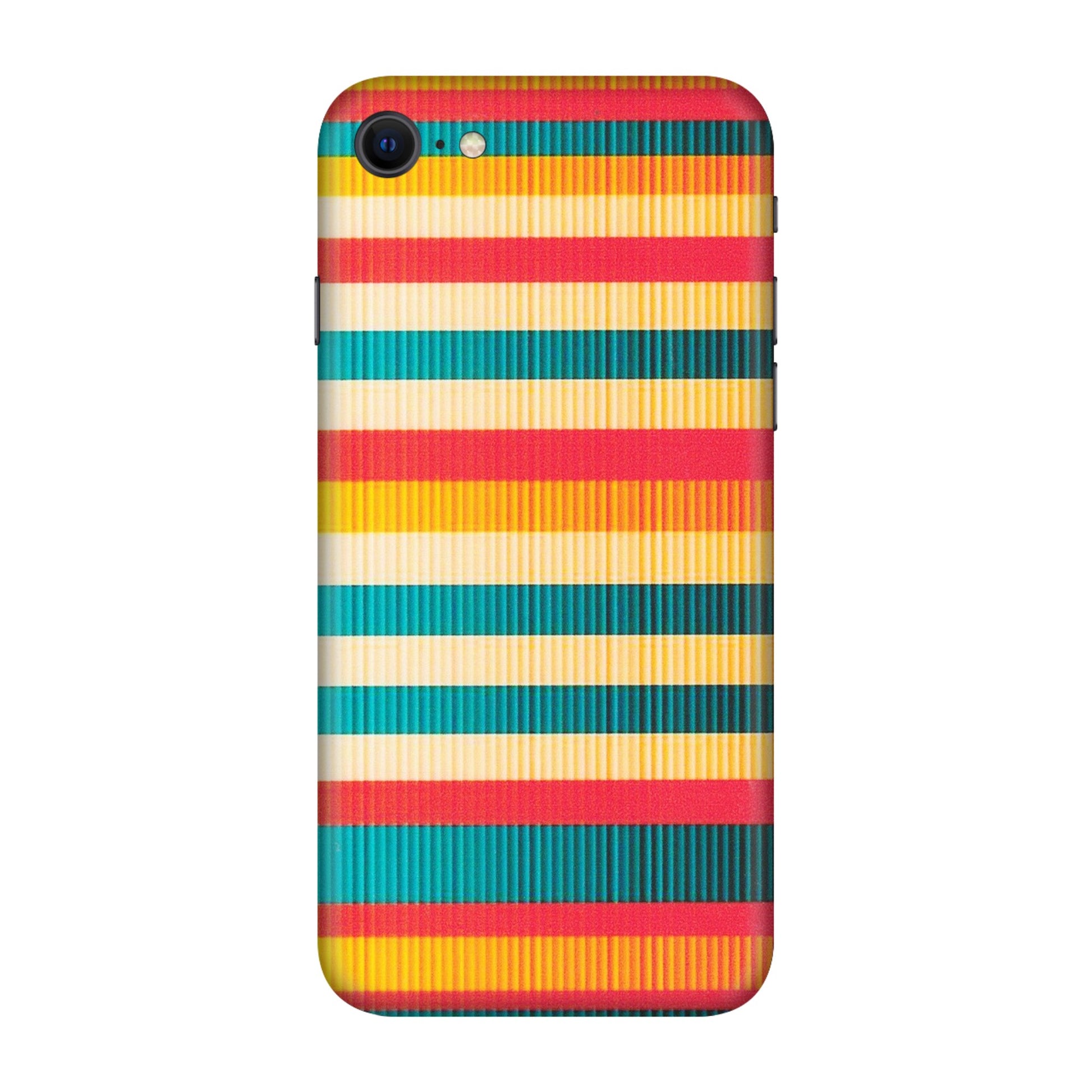 Apple iPhone Skins (All Models) - Colourful Stripes Soothing Effect - Matte Finish (M-86) iPhone SE