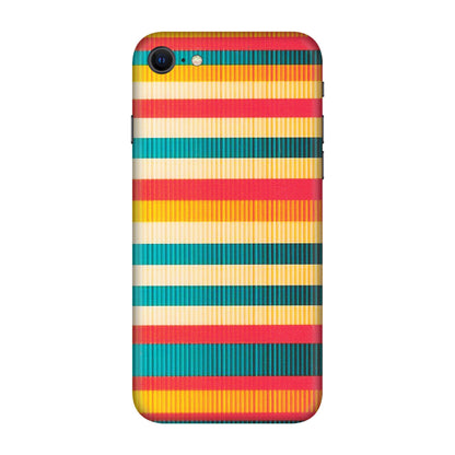 Apple iPhone Skins (All Models) - Colourful Stripes Soothing Effect - Matte Finish (M-86) iPhone SE